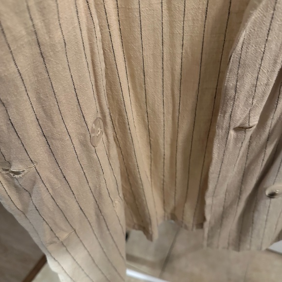 Sage The Label Set - Pants and Blazer/Dress - Size Small - Neutral Pinstripe - Picture 5 of 13